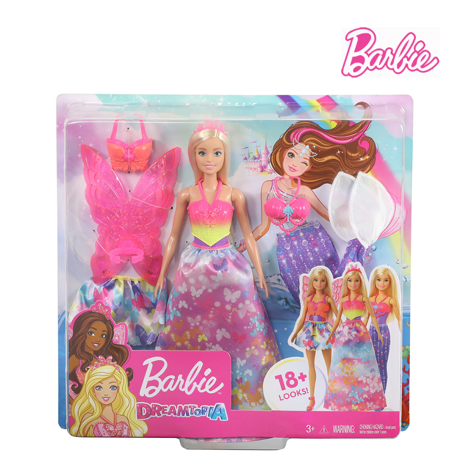 Barbie GJK40 Dreamtopia Dress Up Gift Set (Damaged Box)