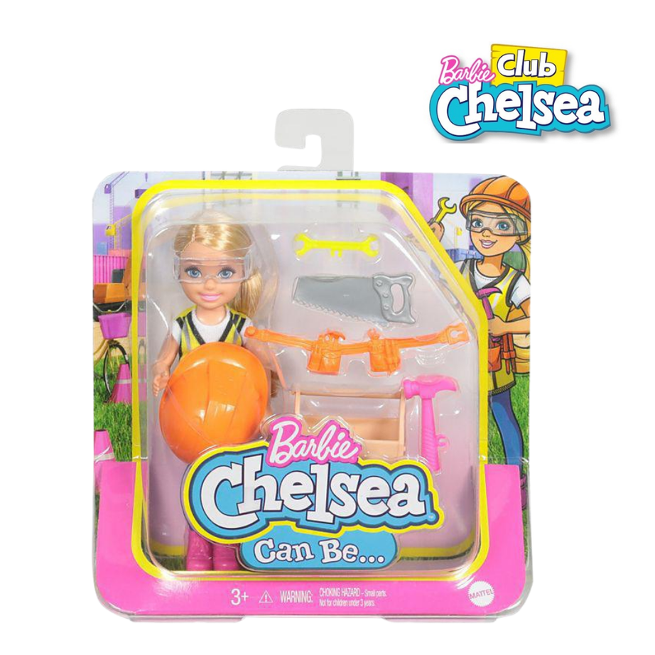Barbie GTN87 Chelsea Builder Outfit Playset (Damaged Box)