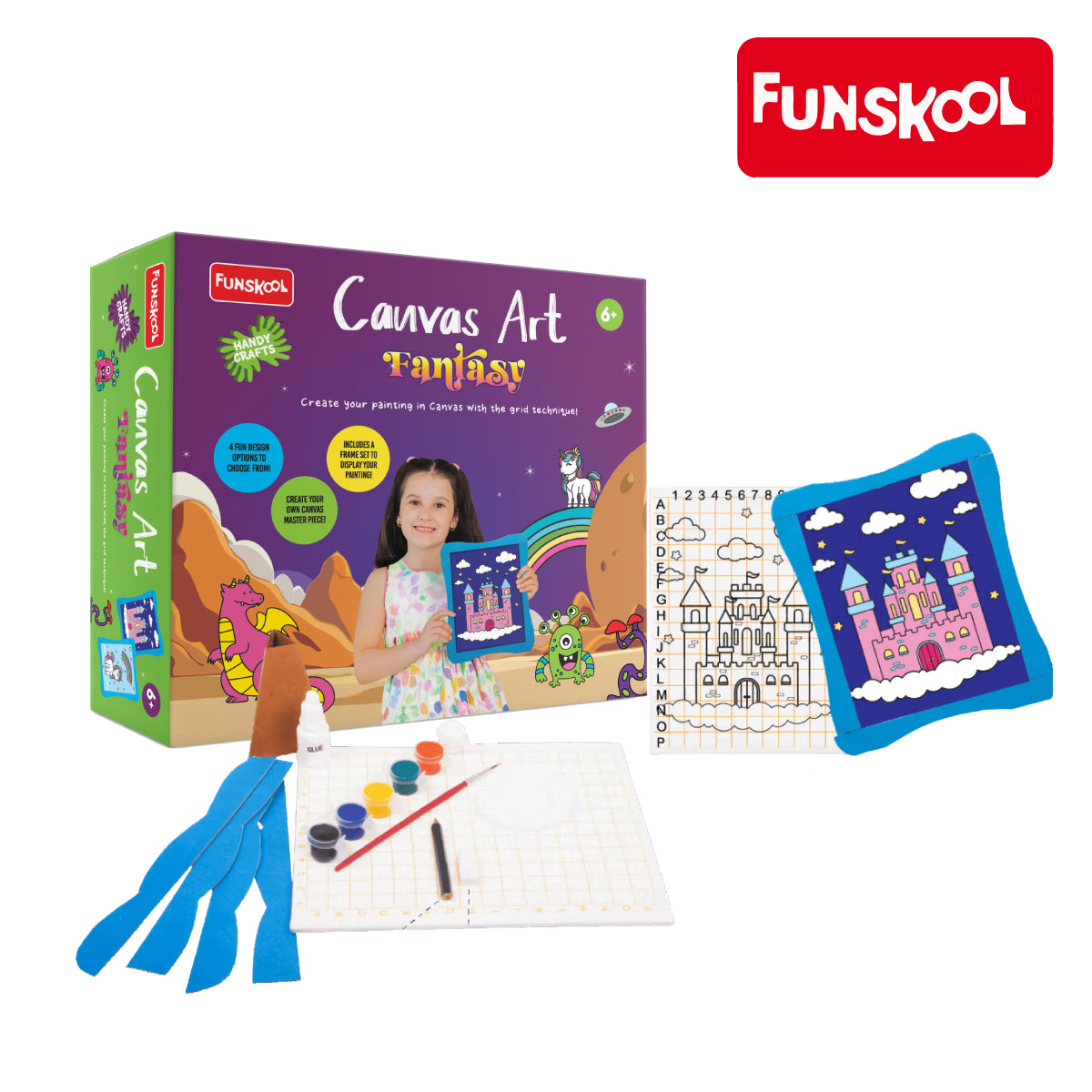 Funskool Canvas Art Fantasy, Ages 6+ (Damaged Box)