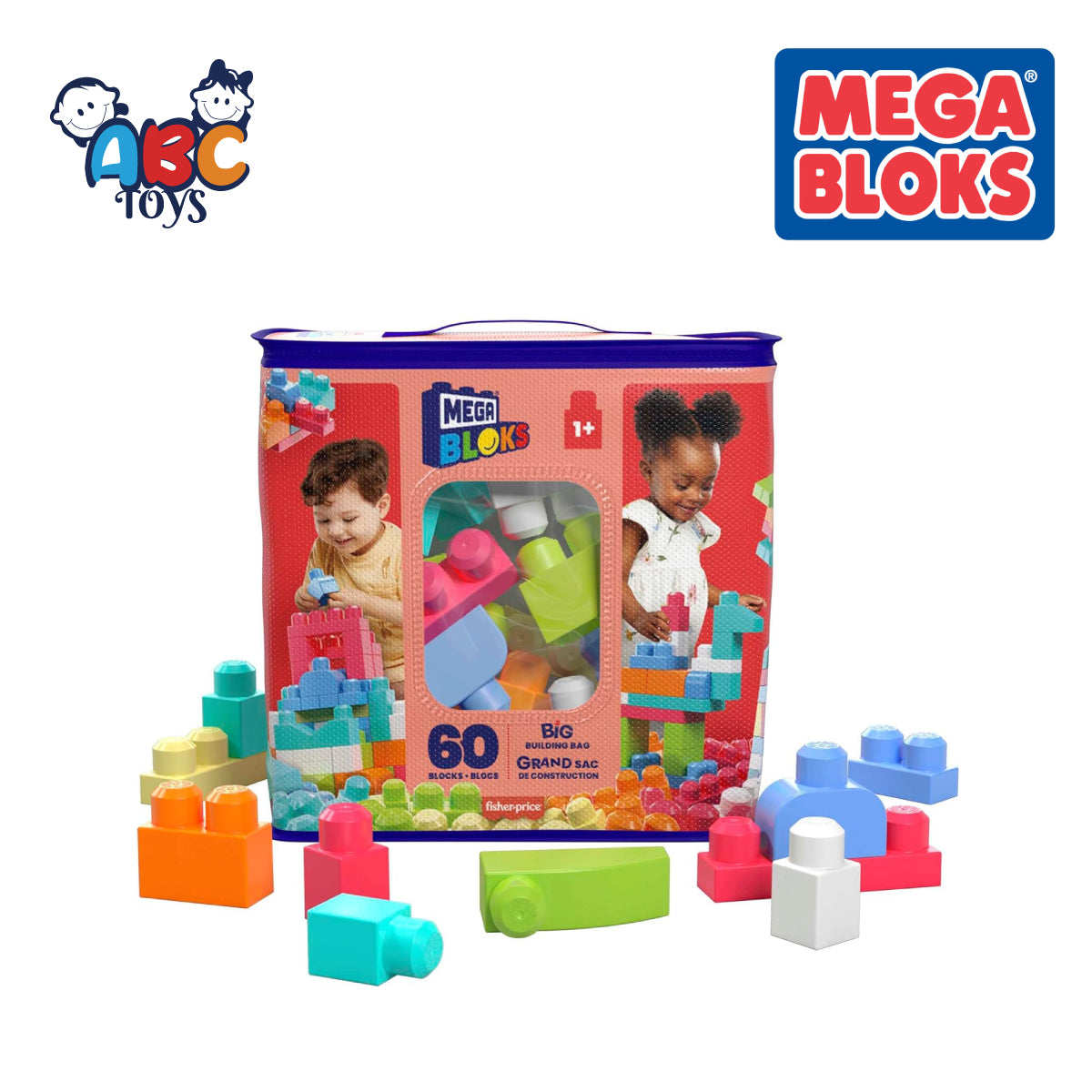 Mega Bloks DCH54 First Builders Big Building Bag - 60pcs