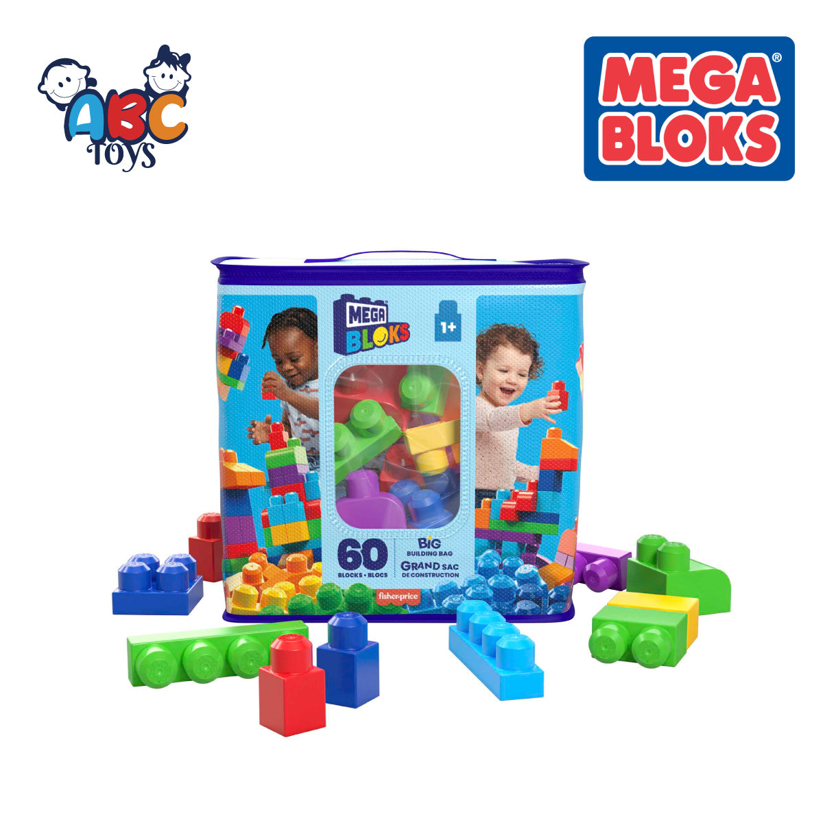 Mega Bloks DCH55 First Builders Big Building Bag - 60pcs