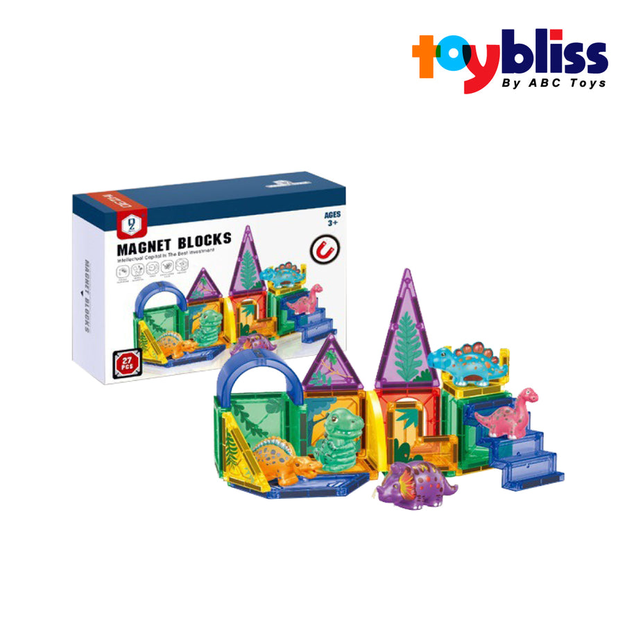 Toybliss Magnetic Dinosaur 27pcs Blocks (HD145A), Ages 3+