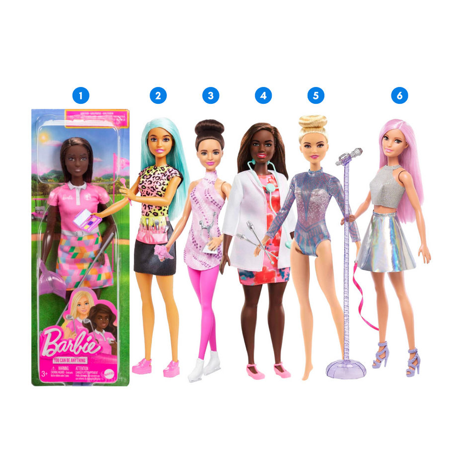 Barbie DVF50 Career Doll & Accessories with Wearing Professional Outfits, Ages 3+