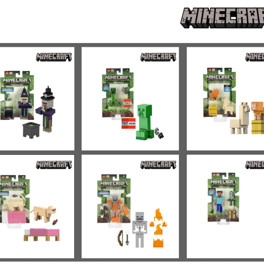 MINECRAFT GTP08 Craft Figures Asst Random 1Pcs, Age 6+
