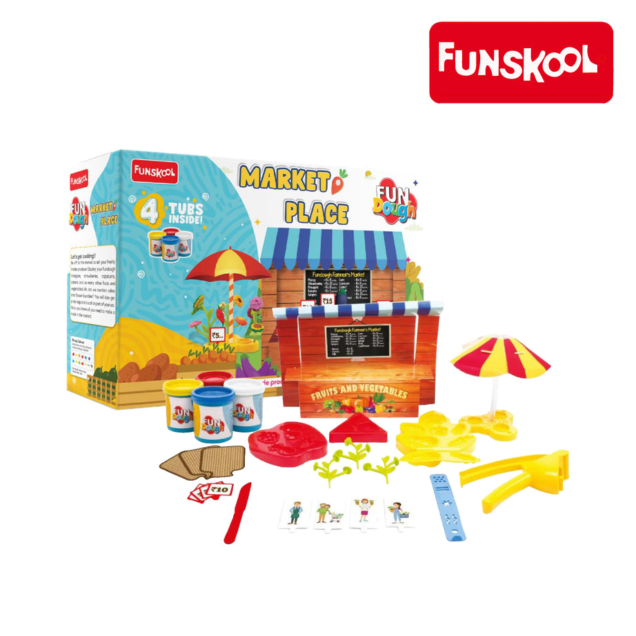 Funskool FUNDOUGH MARKETPLACE Cutting and Moulding Playset, Ages 3+