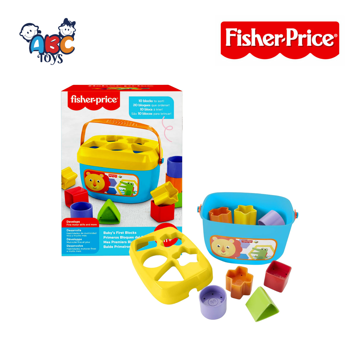 Fisher Price FFC84 Baby's First Blocks Shape-Sorting Toy, Ages 6m+