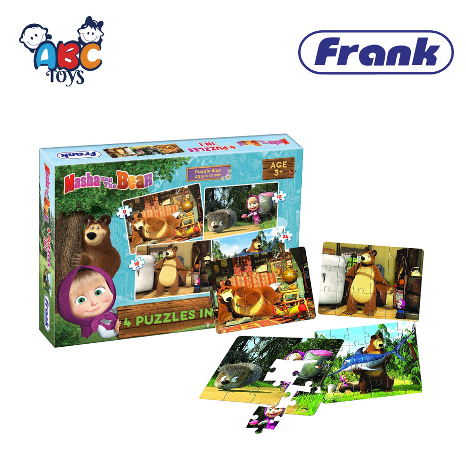 Frank 70202 Masha and the Bear - 4 in 1, Age 5+