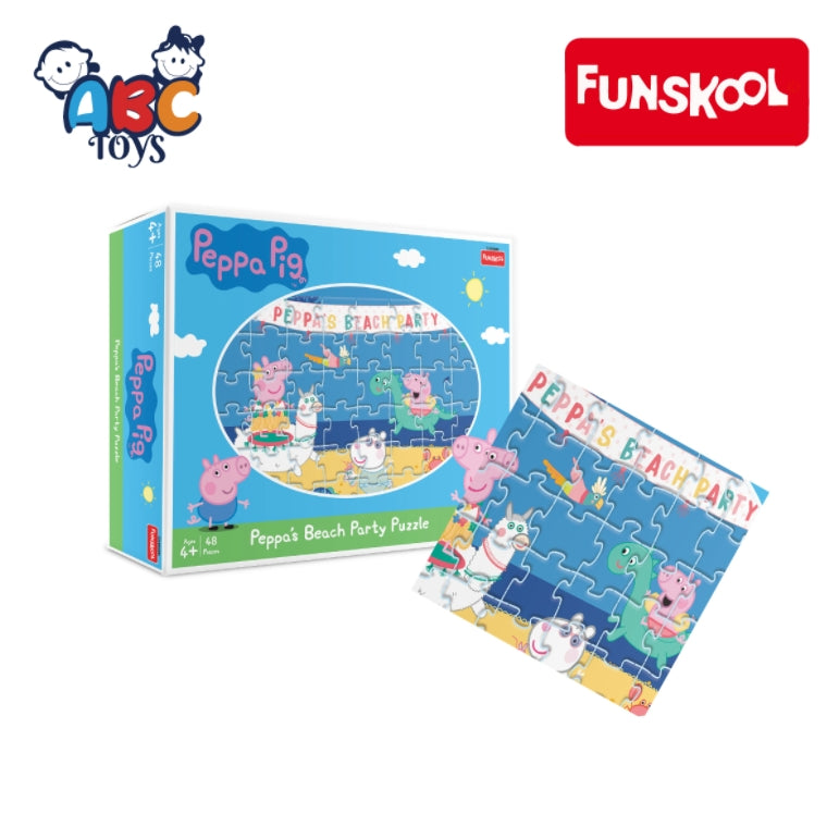 Funskool PEPPA 'S BEACH PARTY 48 PCS FLOOR PUZZLE, Ages 3+