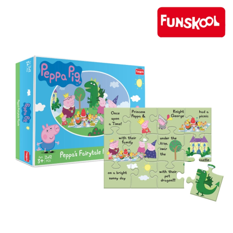 Funskool Peppa Pig Fairy Tale 2IN1 Puzzle , Ages 3+ (Damage Box)