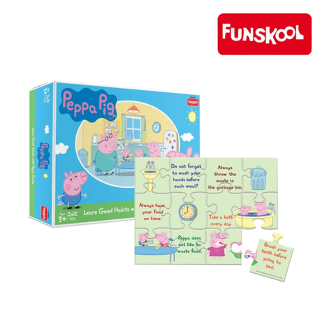 Funskool Peppa Pig Good Habits 2in1 Puzzle, Ages 3+ (Damage Box)