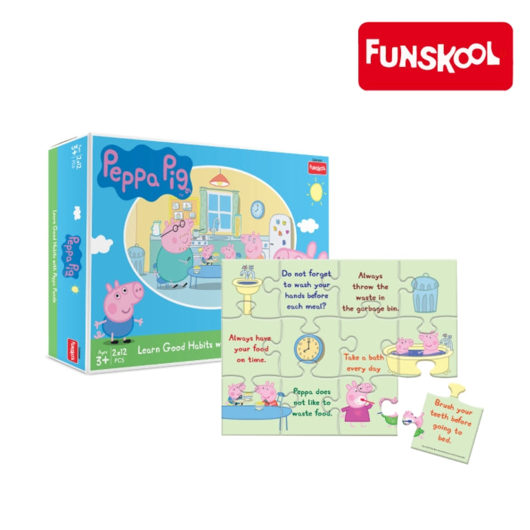 Funskool Peppa Pig Good Habits 2in1 Puzzle, Ages 3+