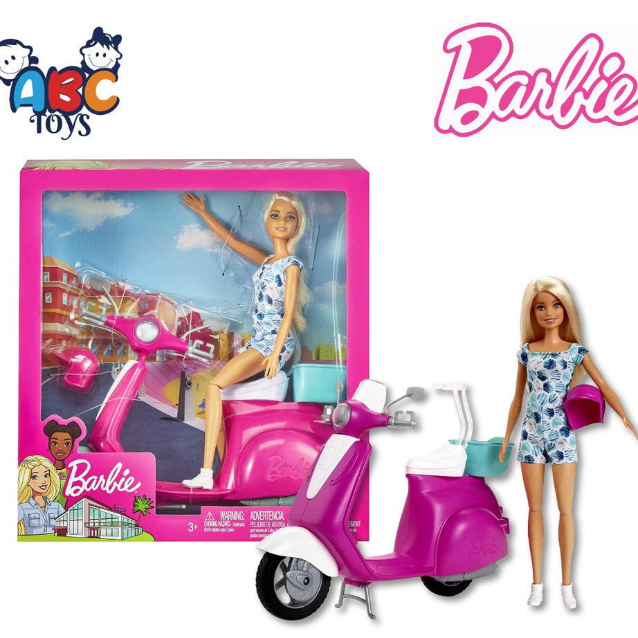 Barbie GBK85 Doll & Scooter, Ages 3+