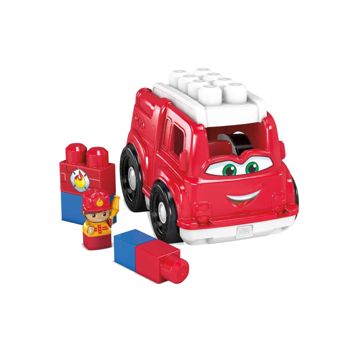 MEGA BLOKS GCX09 Toddler Building Blocks Fire Truck, Ages 1+ (Damaged Box)