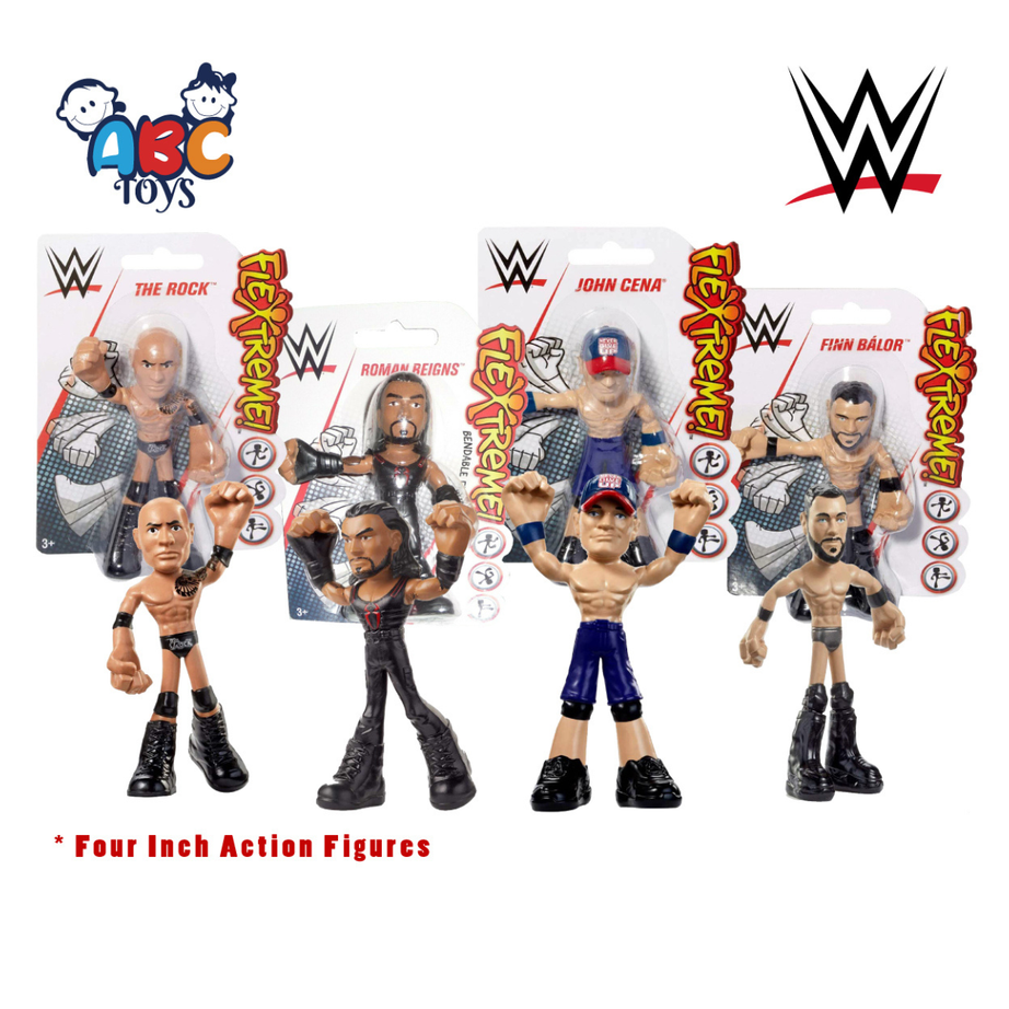 Mattel Roulette GGH98 WWE 4 Inch Action Figures Random One, Ages 3+ (Damaged Box)