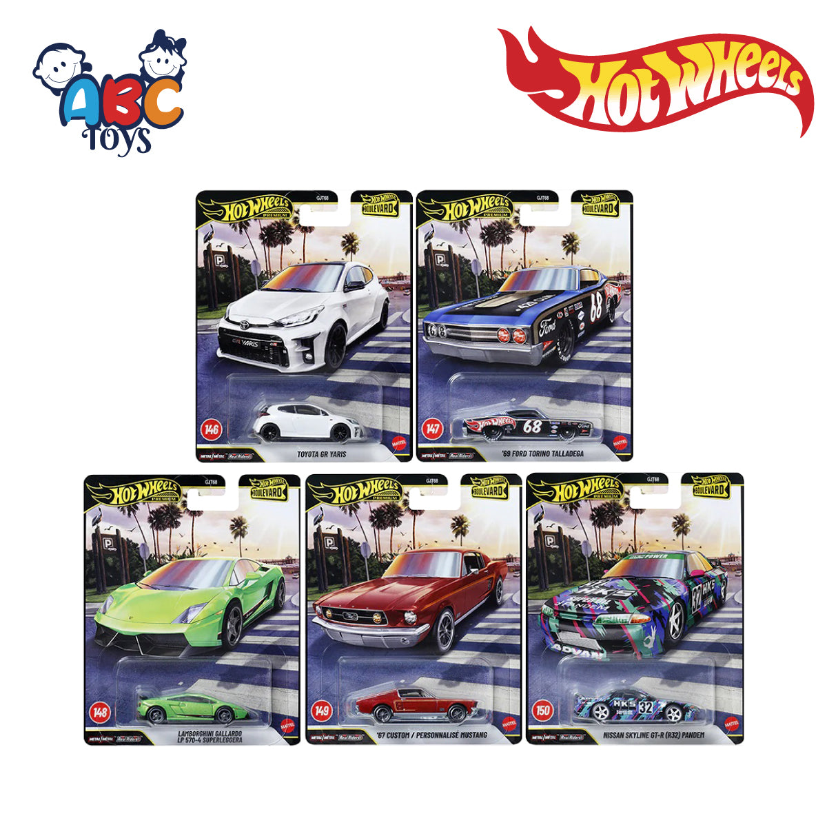 Hot Wheels GJT68 Boulevard Vehicle Assortment Random 1Pcs, Ages 3+