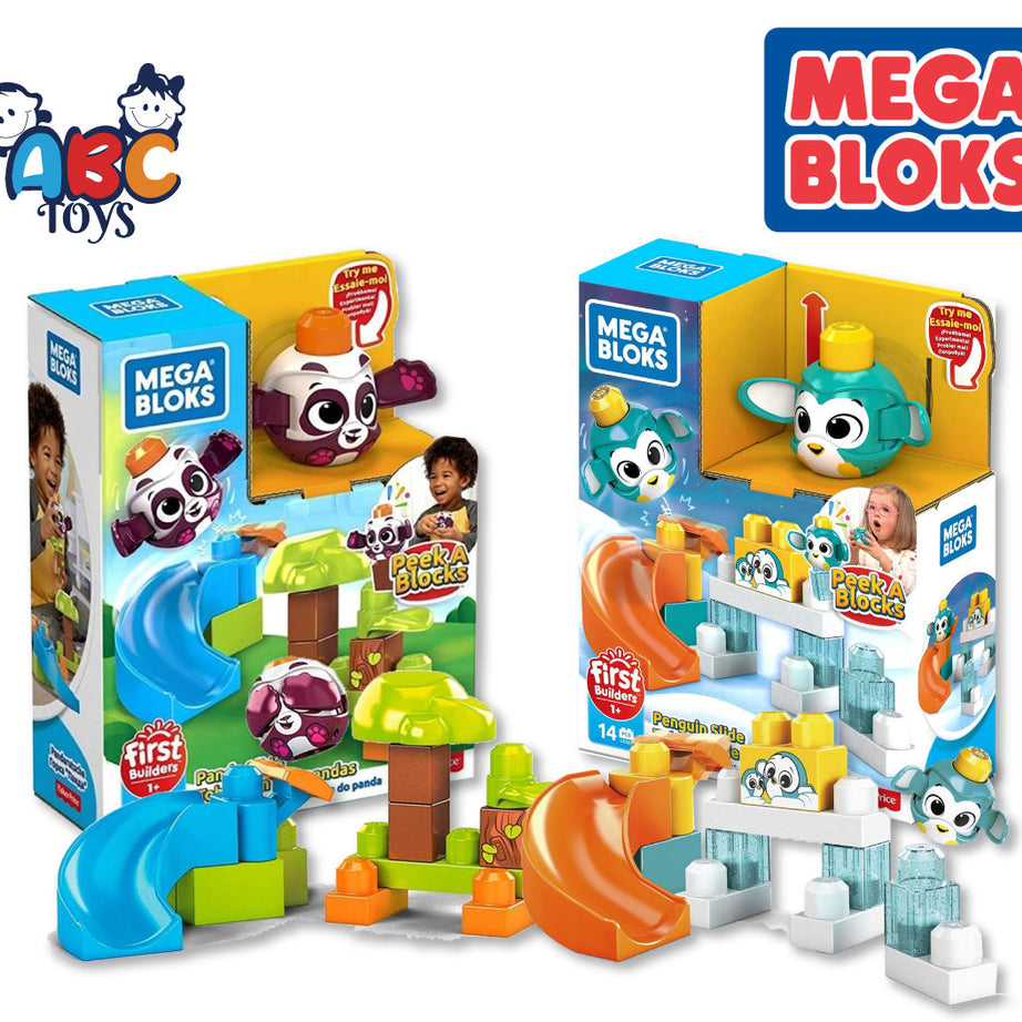 MEGA BLOKS GKX66  Peek A Blocks Penguin Slide 14 Pieces, Ages 1+
