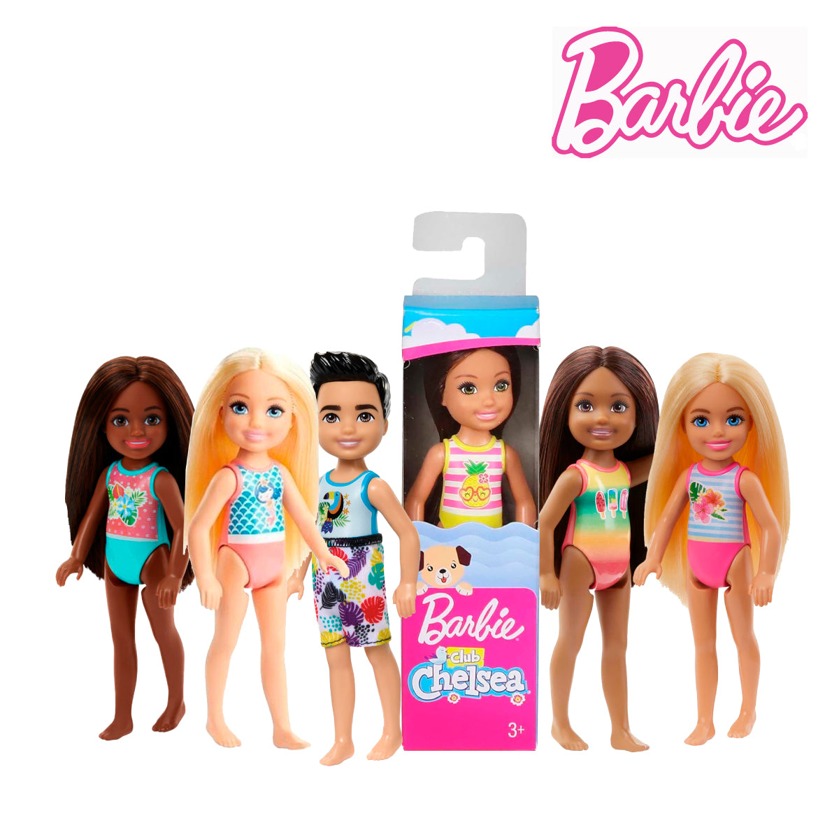 Barbie GLN73 Chelsea Vacation Dolls Ass, Ages 3+