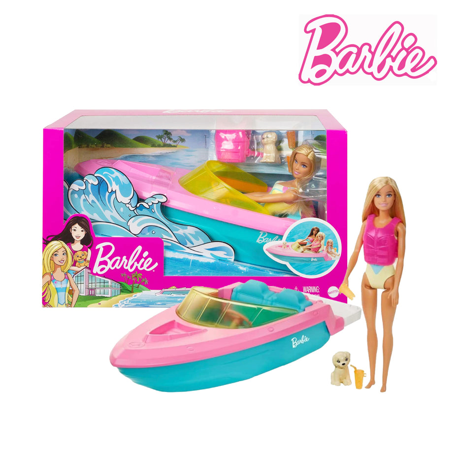 Barbie GRG30 Boat Doll Playset With Puppy And Accessories