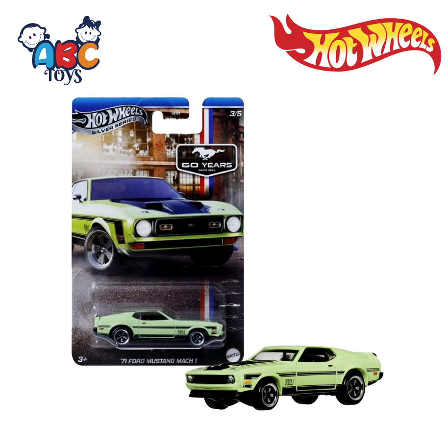 Hot Wheels GRT01 71 Ford Mustang Mach 1, Ages 3+ (Damage Box)