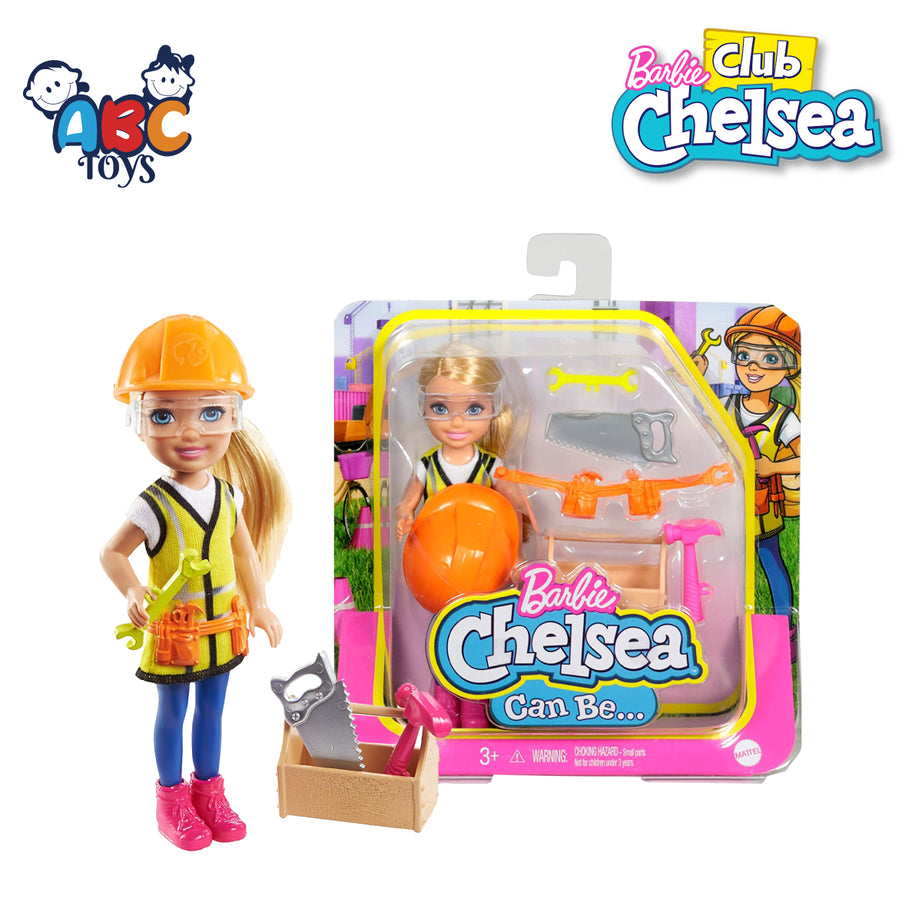 Barbie GTN87 Chelsea Builder Outfit Playset, Ages 3+ (Damaged Box)