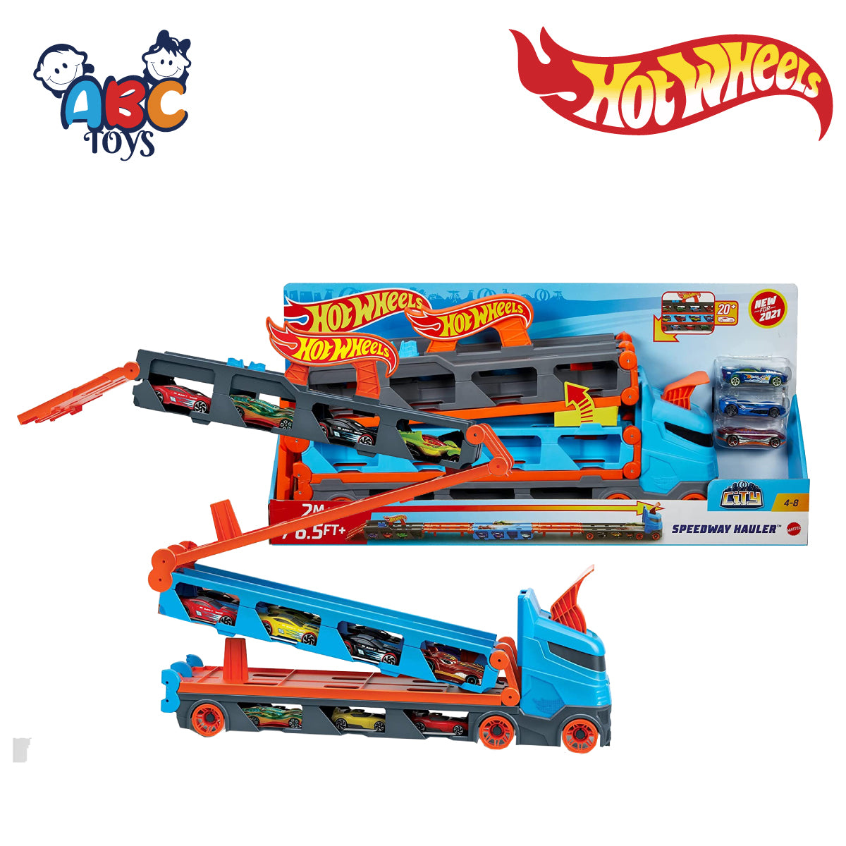 Hot Wheels GVG37 Speedway Hauler, Ages 4+