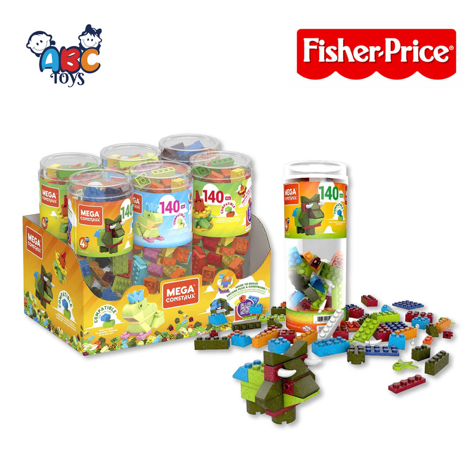Fisher-Price Mega Construx GVM52 140 PCS Building Tube, Age 4+ (Damage Box)