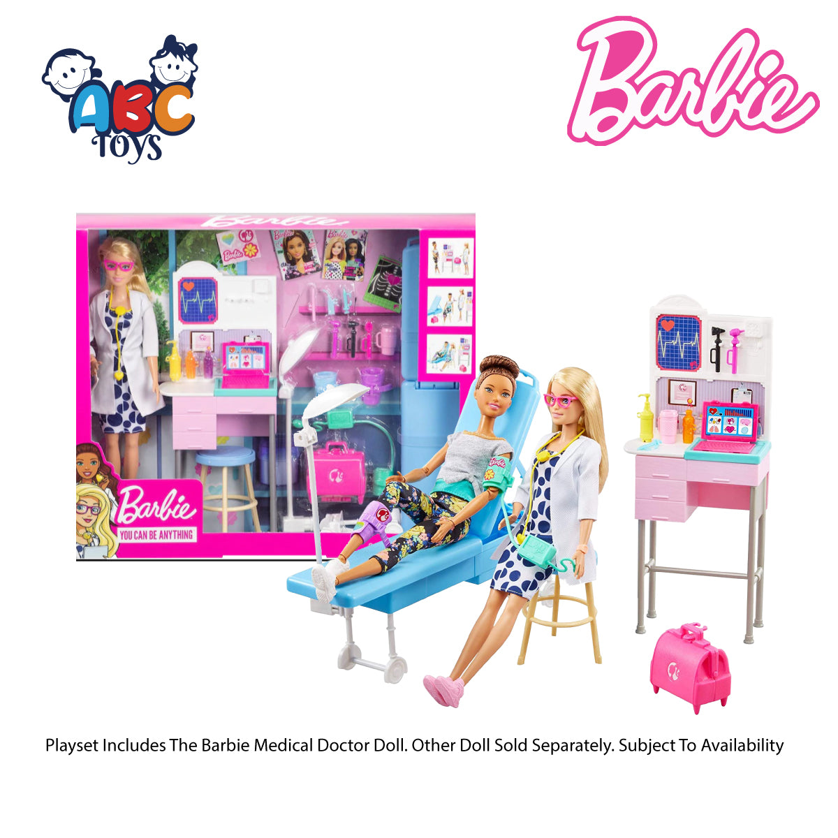 Barbie GWV01 Medical Doctor Doll & Playset (Damage Box)