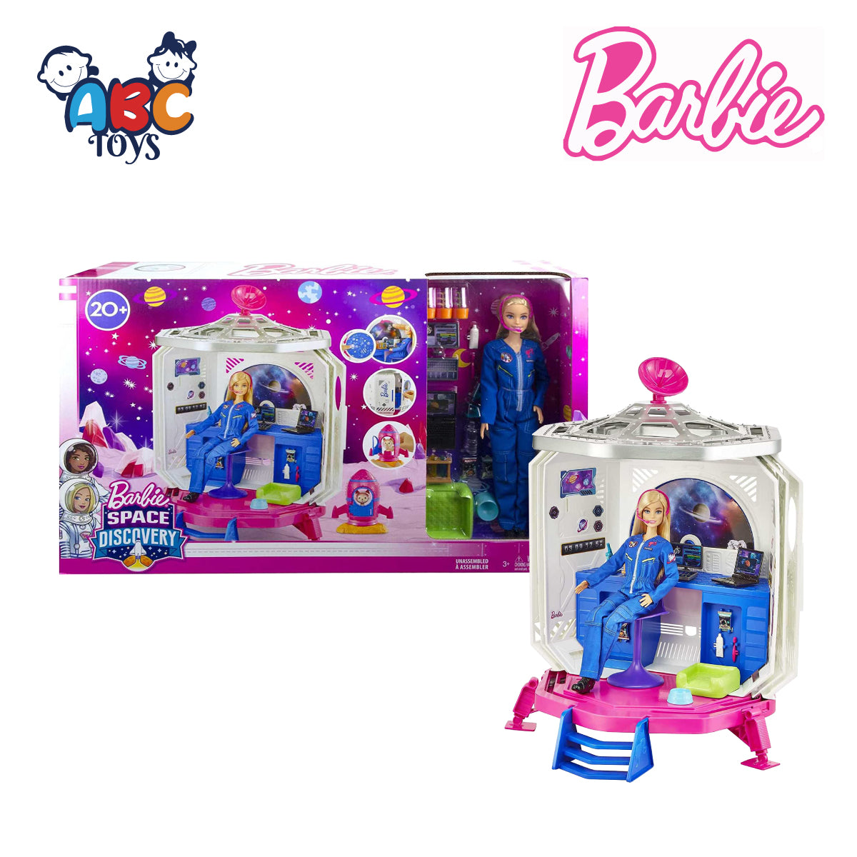Barbie GXF27 Space Discovery Station Playsetá, Age 3+ (Damage Box)