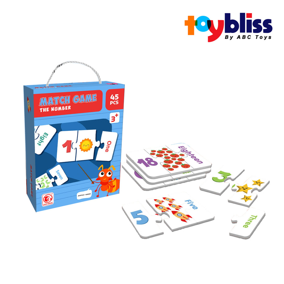 Toybliss HAO XIANG Match The Number 45Pcs Puzzle (88681), Ages 3+