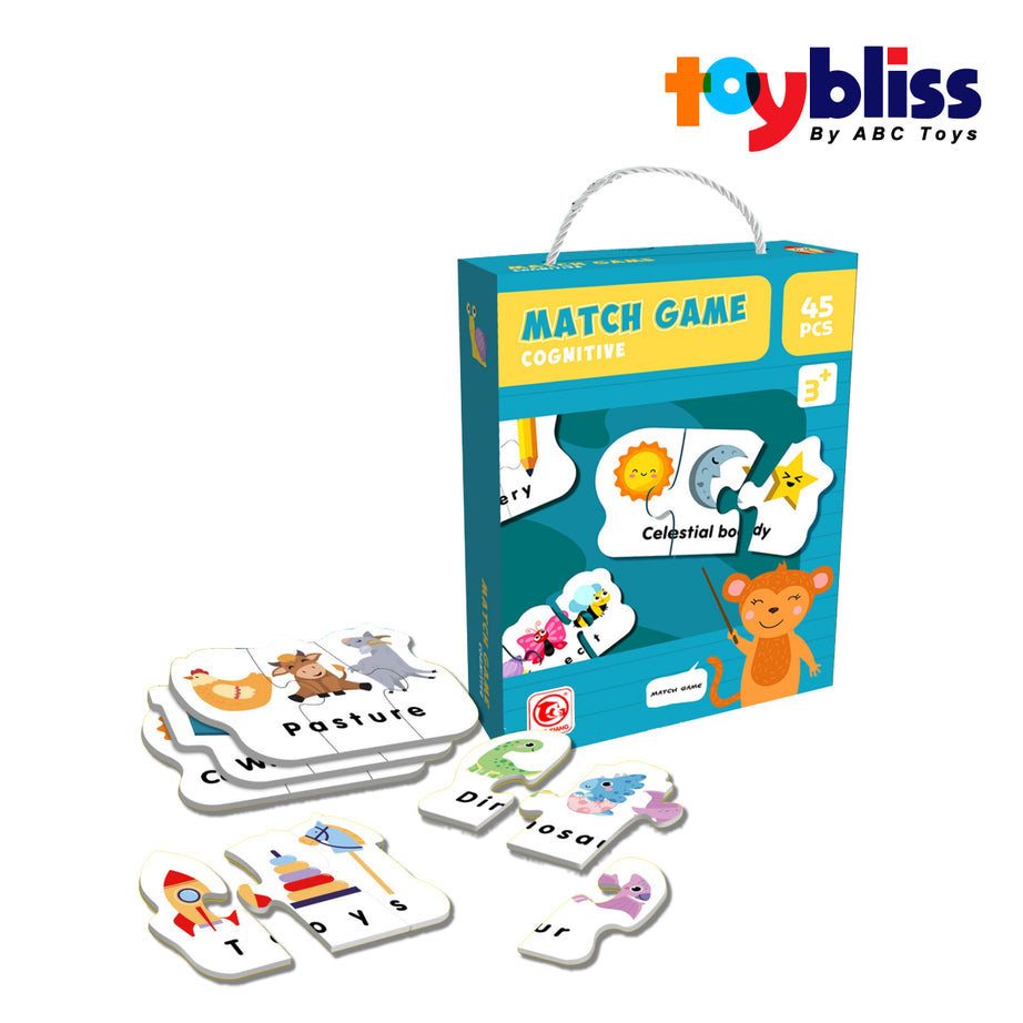 Toybliss HAO XIANG MatchGame 45Pcs Cognitive Puzzle (88682), Ages 3+