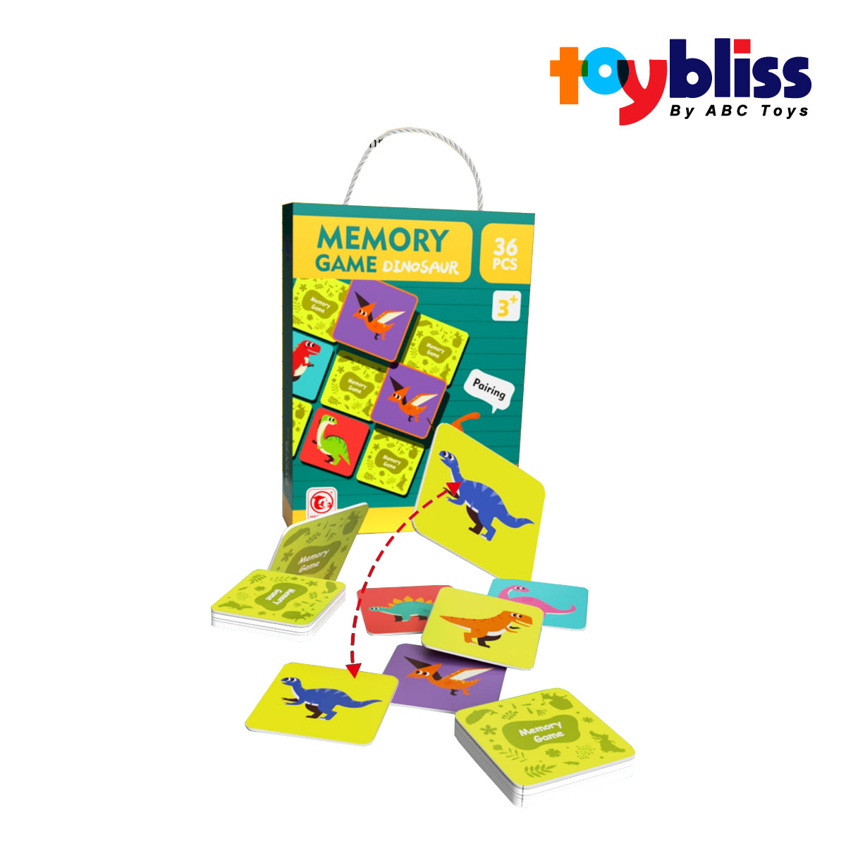 Toybliss HAO XIANG Memory Game Dinosaur 36 Pcs Puzzle (88675), Ages 3+