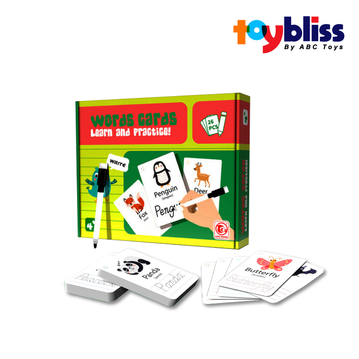 Toybliss - HAO XIANG Words Cards 26 Pcs (88638), Age 4+