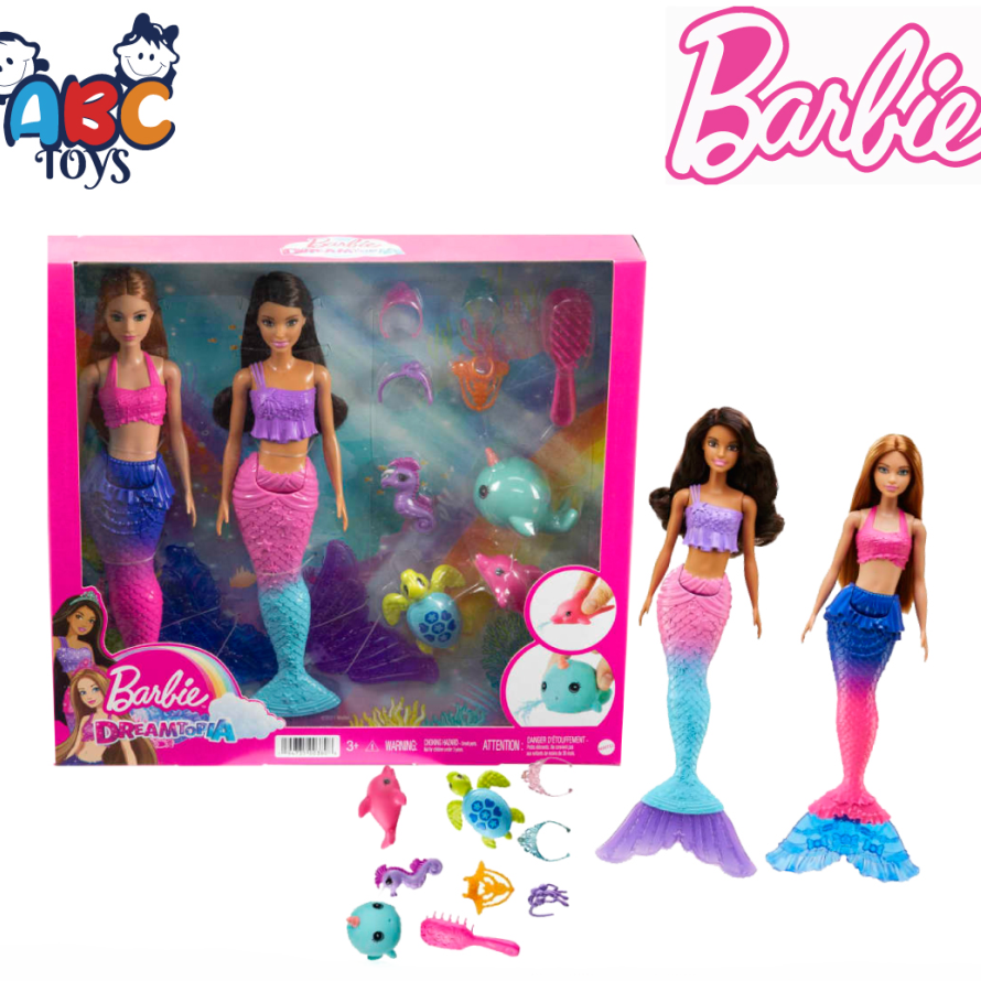 Barbie HBW89 Ocean Adventure Dolls and Accessories, Ages 3+