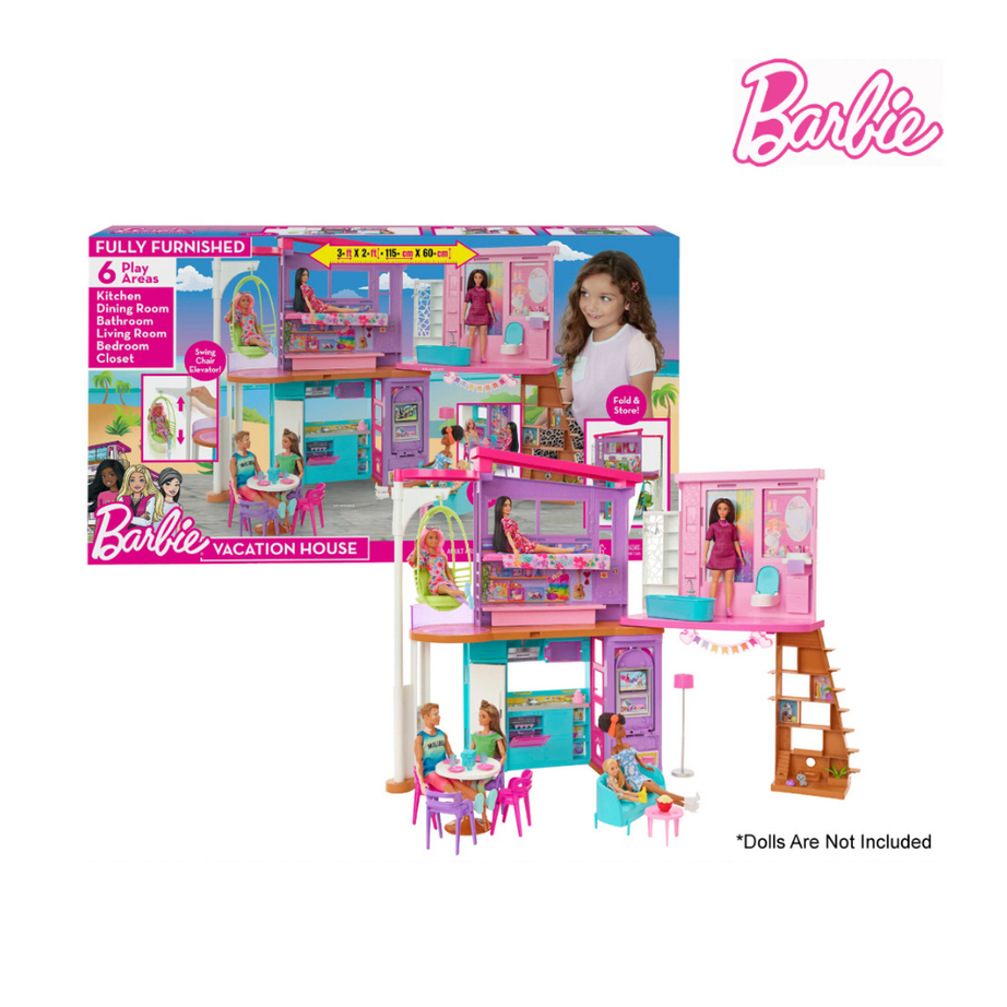 Barbie Vacation House Playset,HCD50 (Damaged Box)