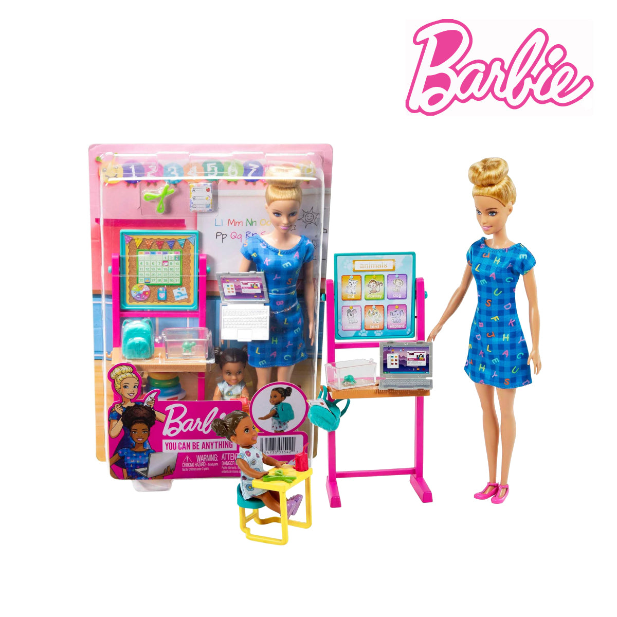 Barbie HCN19 Teacher & Toddler Doll with Accessories
