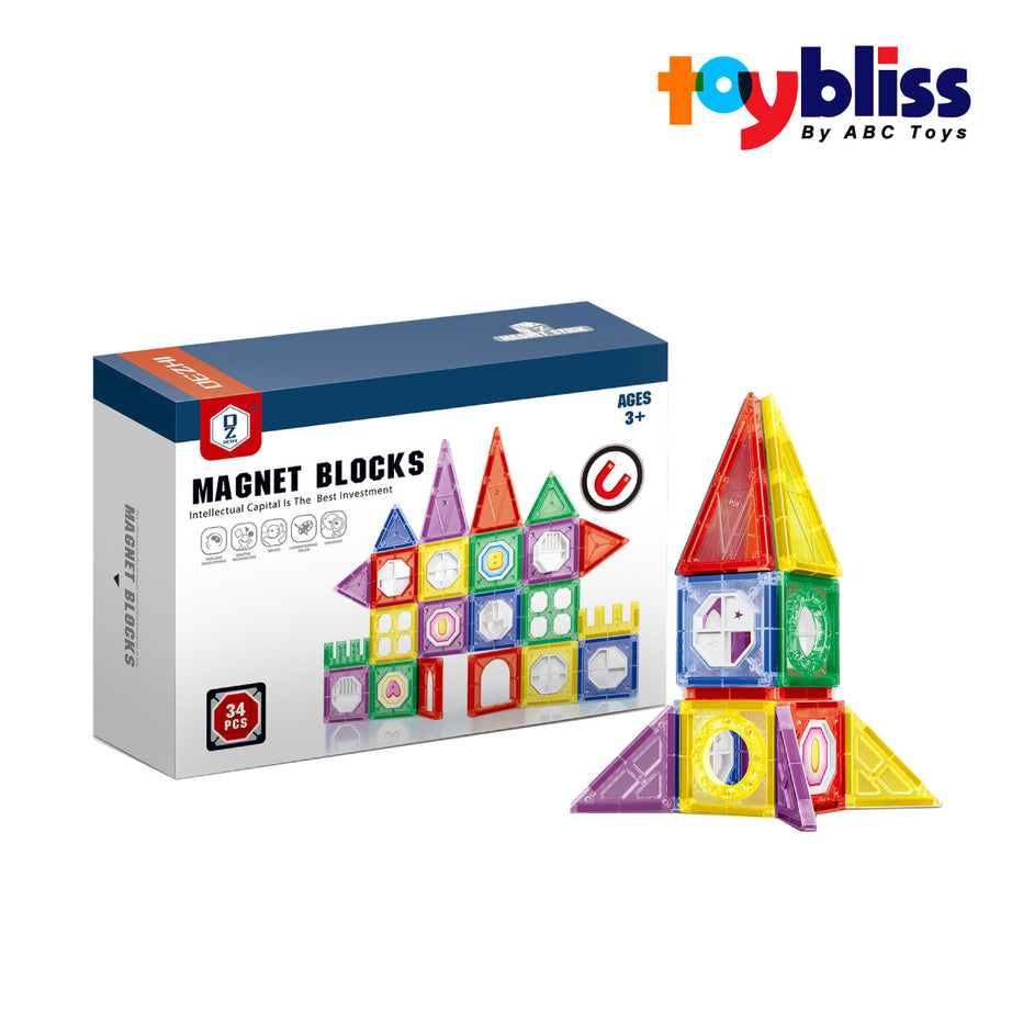 Toybliss DEZHI Magnet Blocks House 34Pcs (HD381A), Ages 3+
