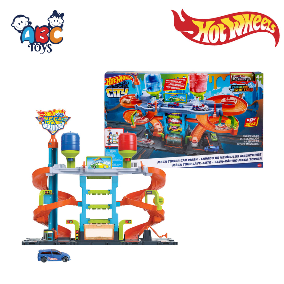 Hot Wheels HDP05 Mega Tower Car Wash, Age 4+