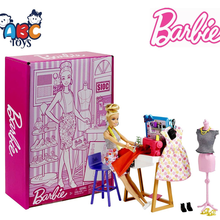 Barbie HDY90 Fashion Designer Doll & Studio, Age 3+