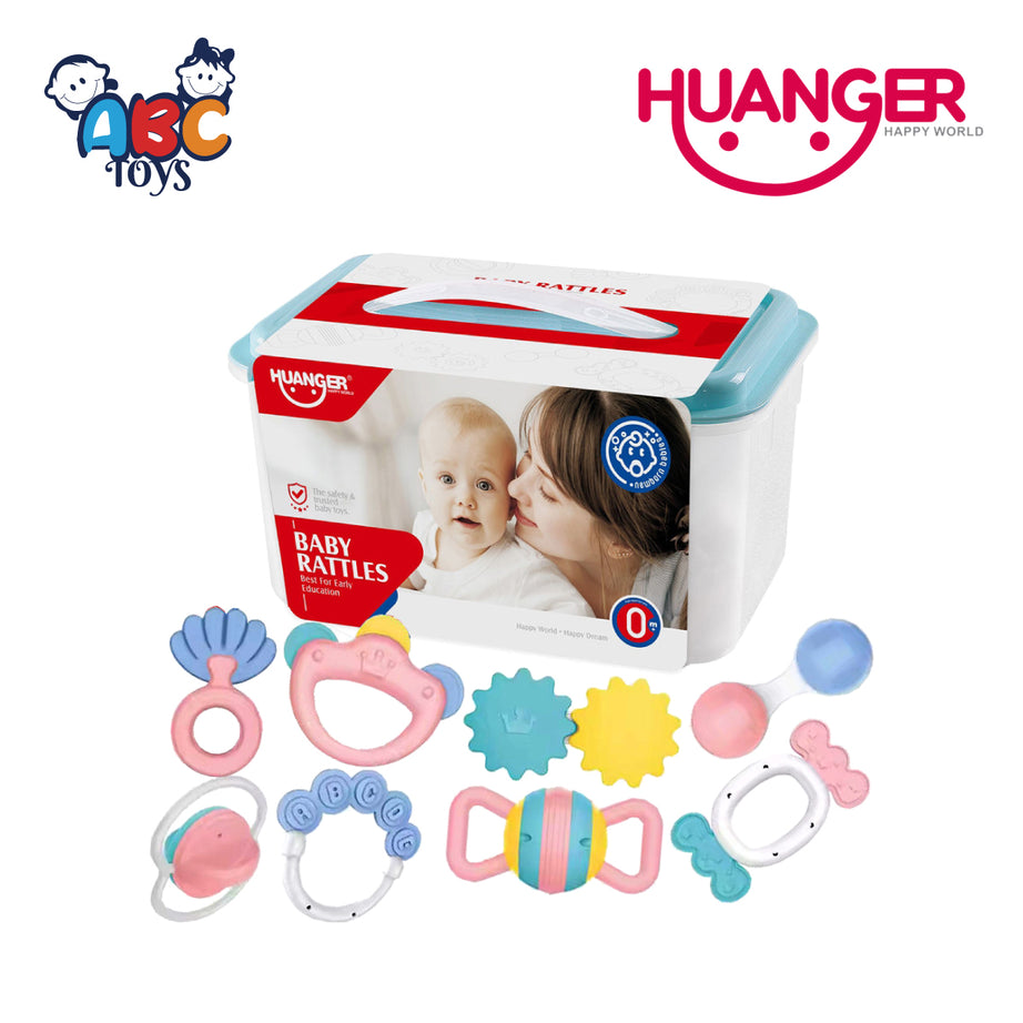 Huanger HE0128 Baby Rattles 8 Pieces, Ages 0+