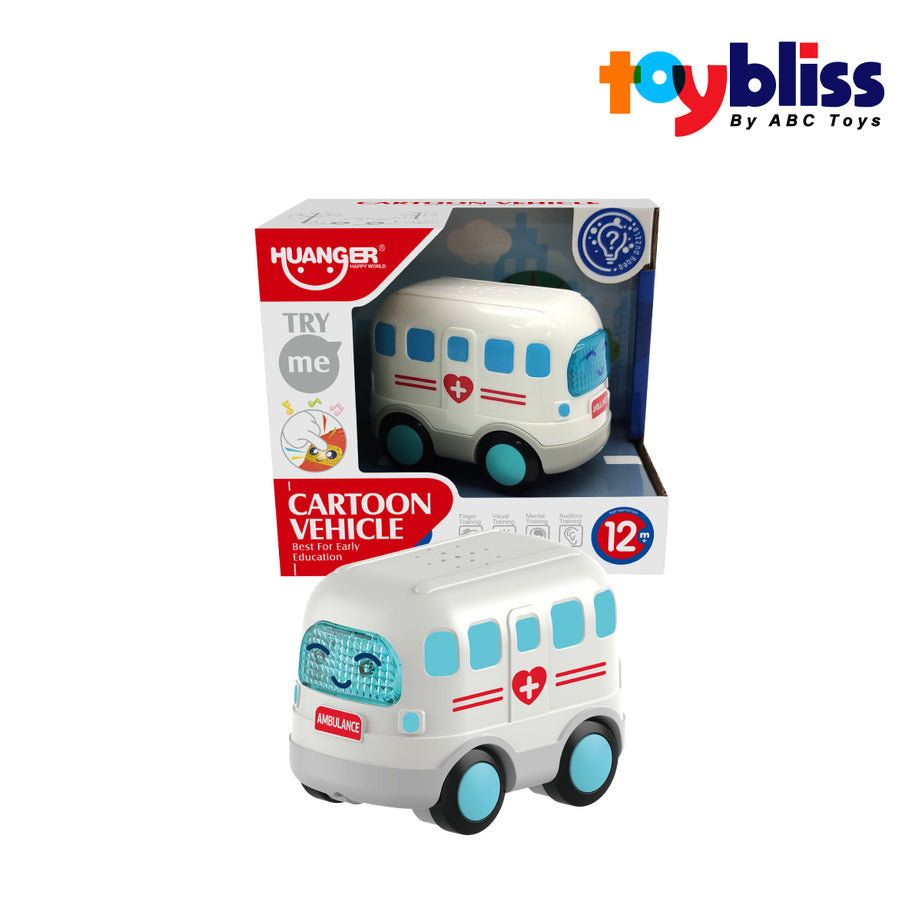 Huanger HE0537 Cartoon Vehicle Ambulance, Ages 12m+ (Damage Box)
