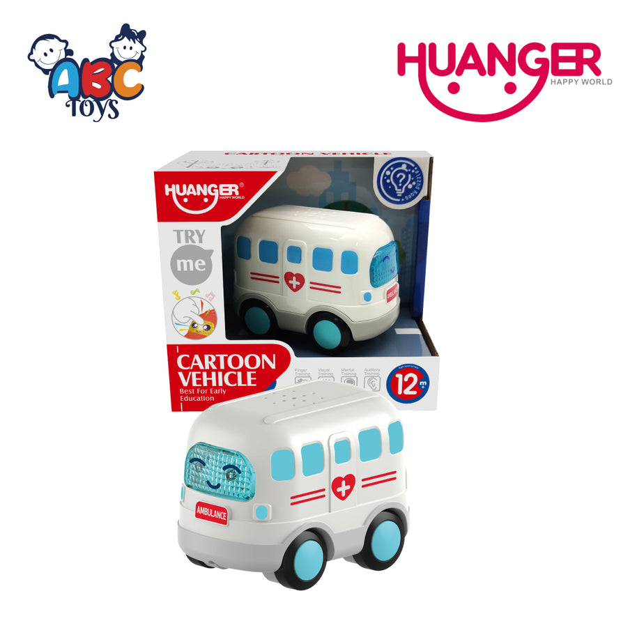 Huanger HE0537 Cartoon Vehicle Ambulance, Ages 12m+