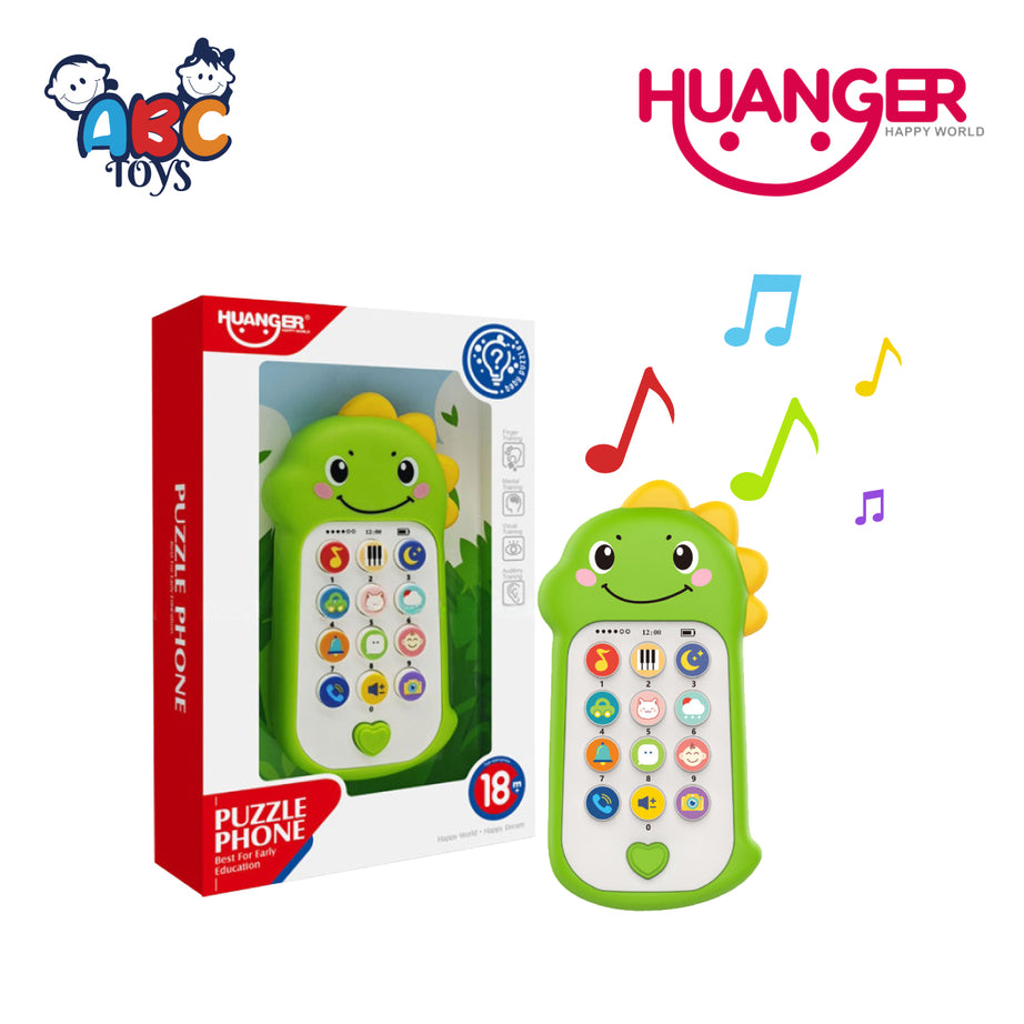Huanger HE0558 Puzzle Phone Dinosaur, Age 1+