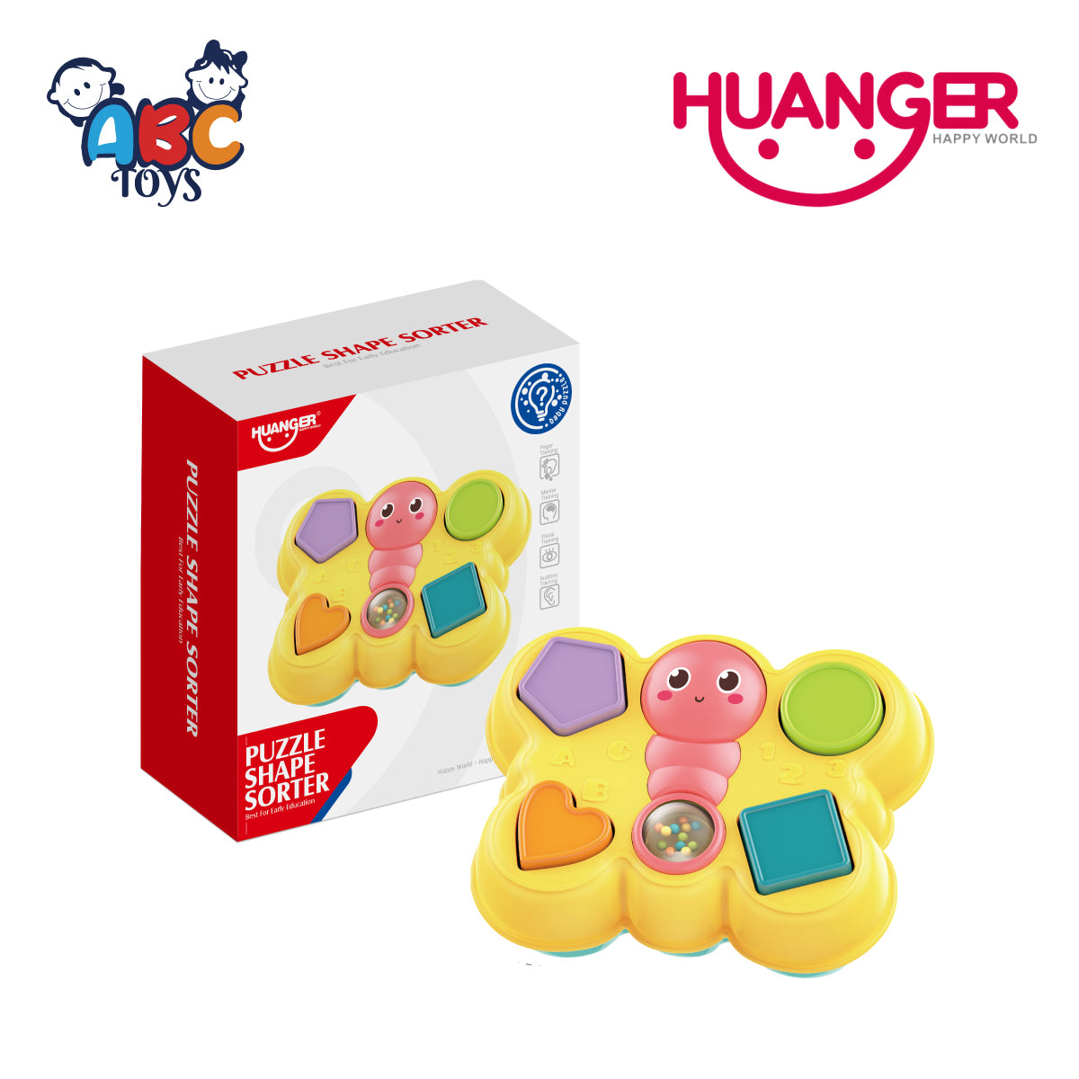 Huanger HE8055 Butterfly Puzzle Shape Sorter, Ages 3+