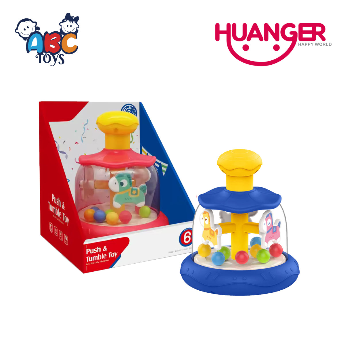 Huanger HE8090 Push and Turnble Toy, Ages 6m+