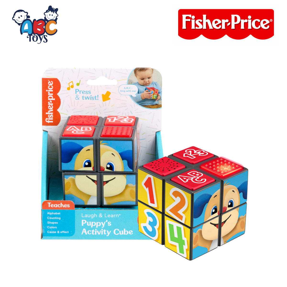 Fisher Price HJN95 Laugh & Learn Puppys Activity Cube, Ages 6-36m