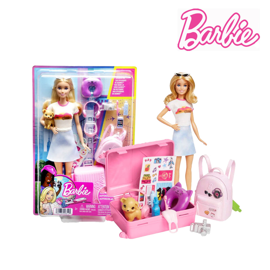 Barbie HJY18 Doll And Accessories, ‘Malibu’ Travel Set