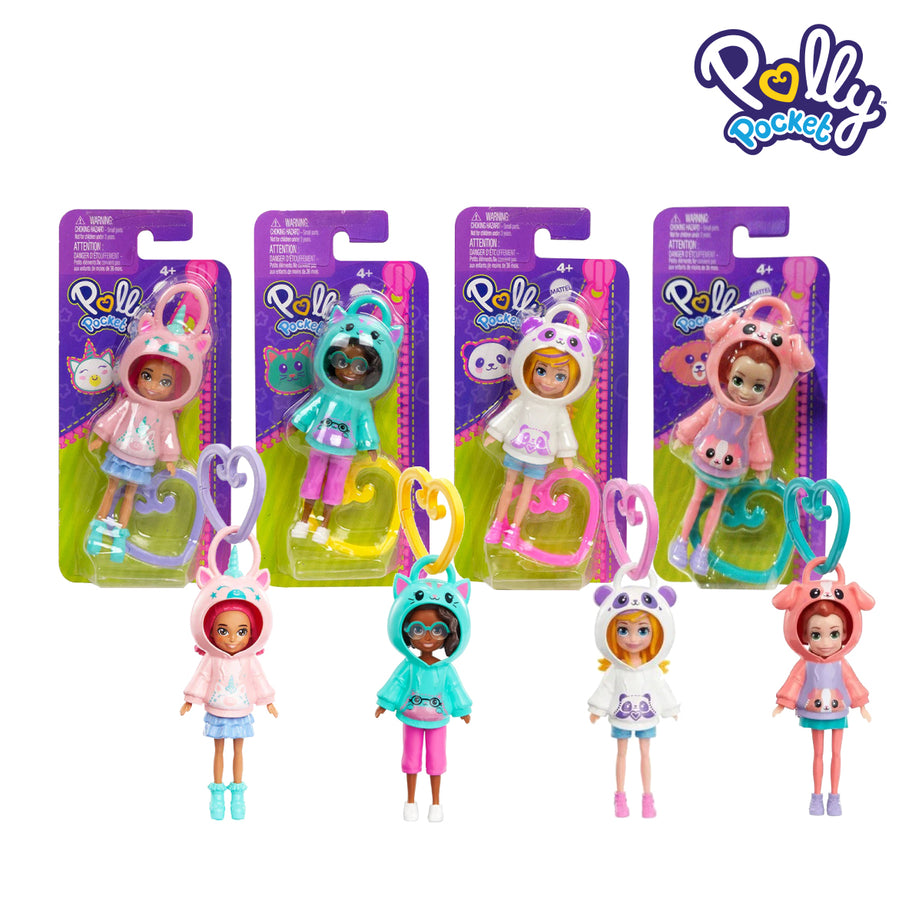 Polly Pocket HKV98 Hoodie Dolls with 4 Variants, Ages 4+