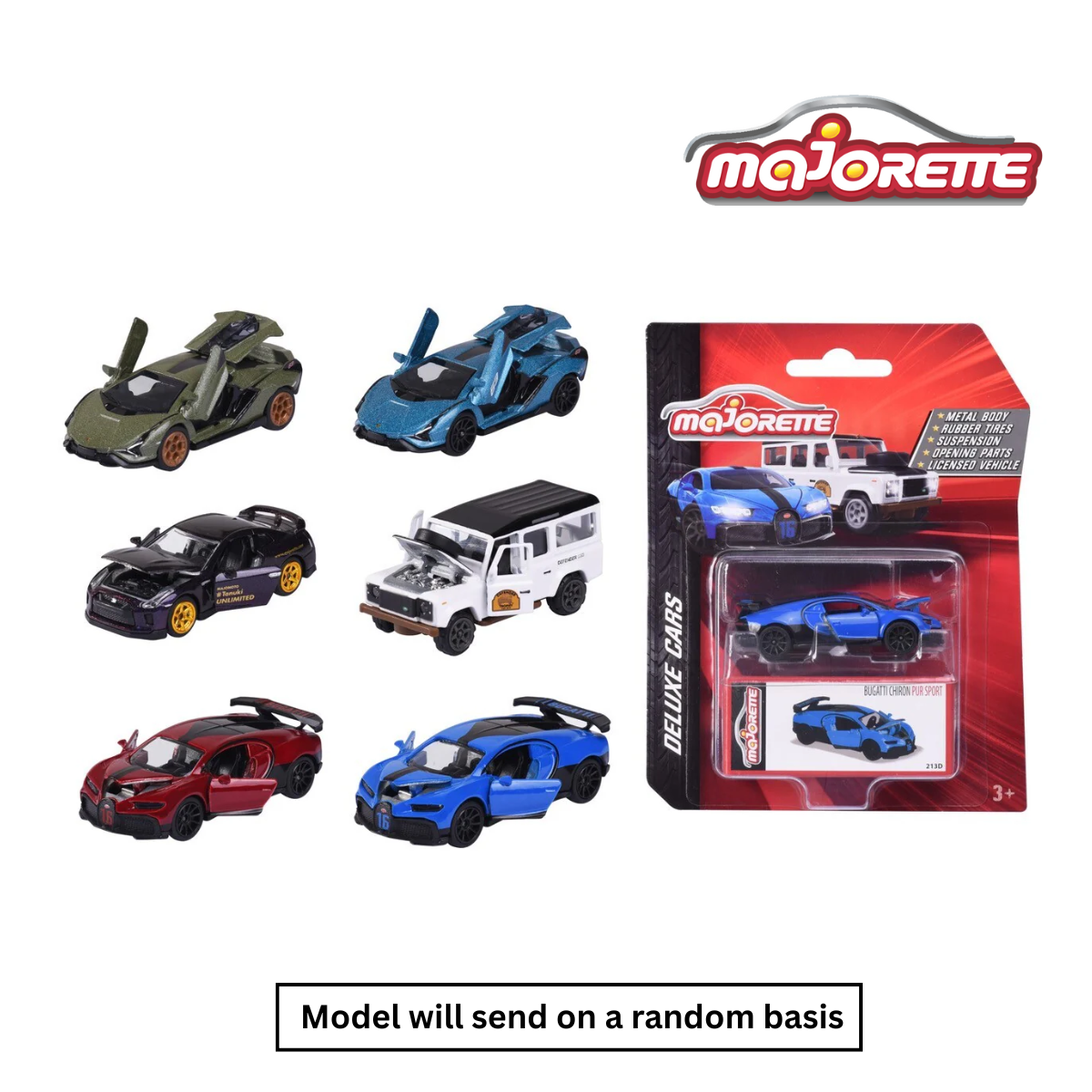 Majorette 3152 Deluxe Cars Asst, Ages 3+ (Damaged Box)