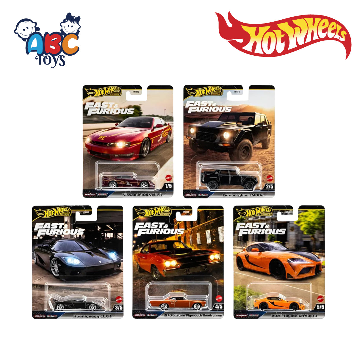 Hot Wheels 1:64 Premium Fast & Furious Car (HNW46), Ages 3+