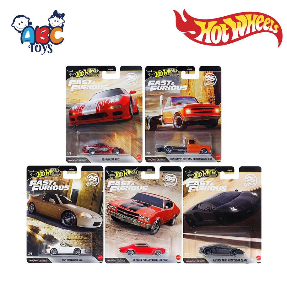 Hot Wheels 1:64 Premium Fast & Furious Car (HNW46), Ages 3+